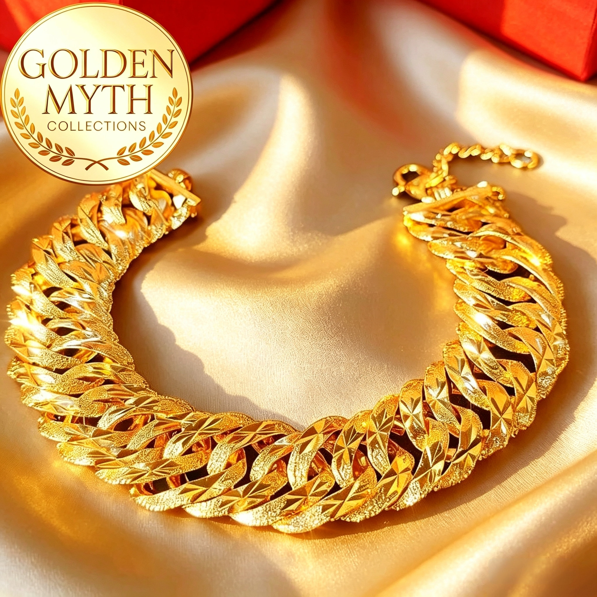 Myth.Co (63g 1.7cm) | Gelang Koko Lipan Bertatah Bintang | | Emas Aloi GP Premium (Saduran Emas dengan 24 K)