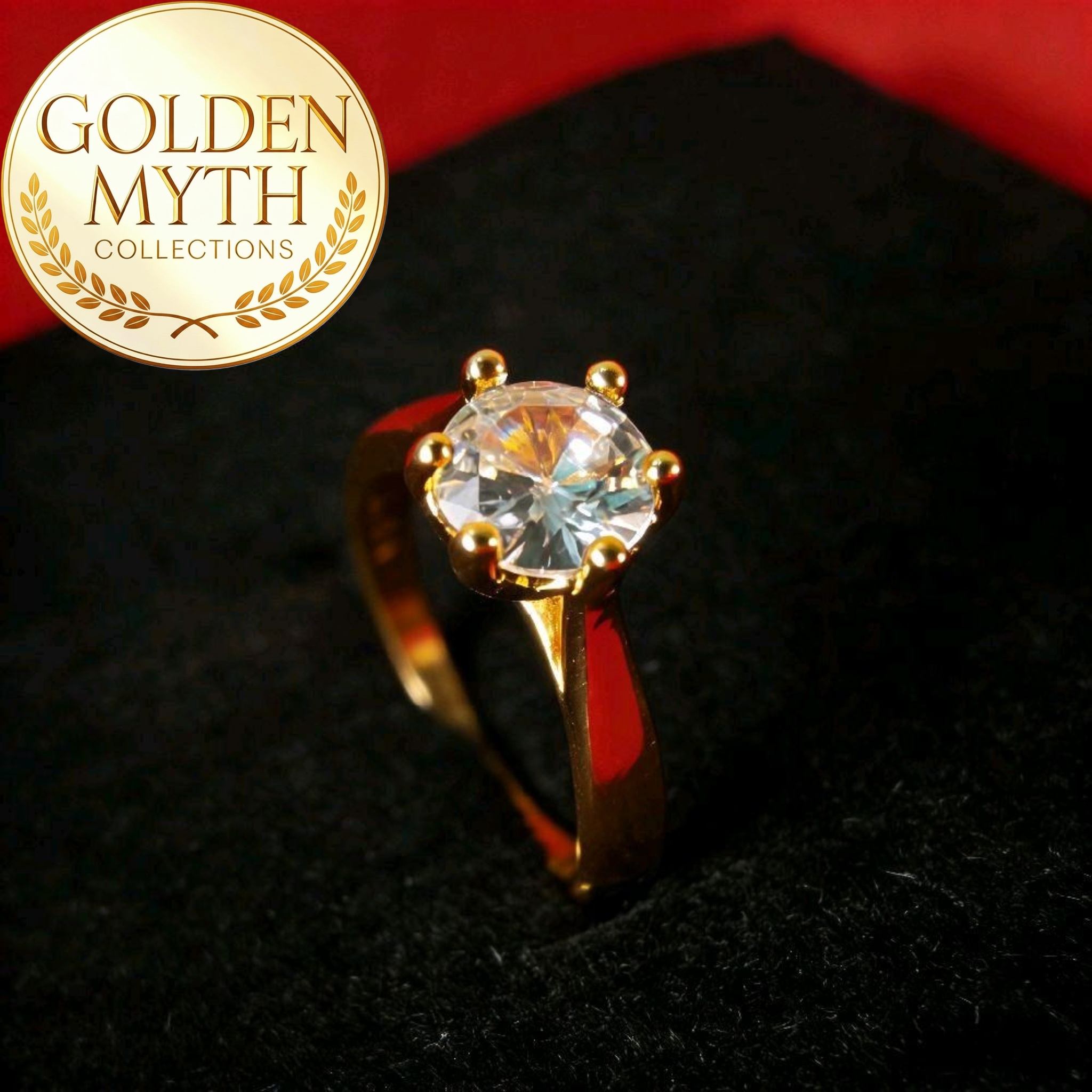 Cincin Belian Pentagon boleh laras | Emas GP Premium ( Gold Plated Premium 24 K)