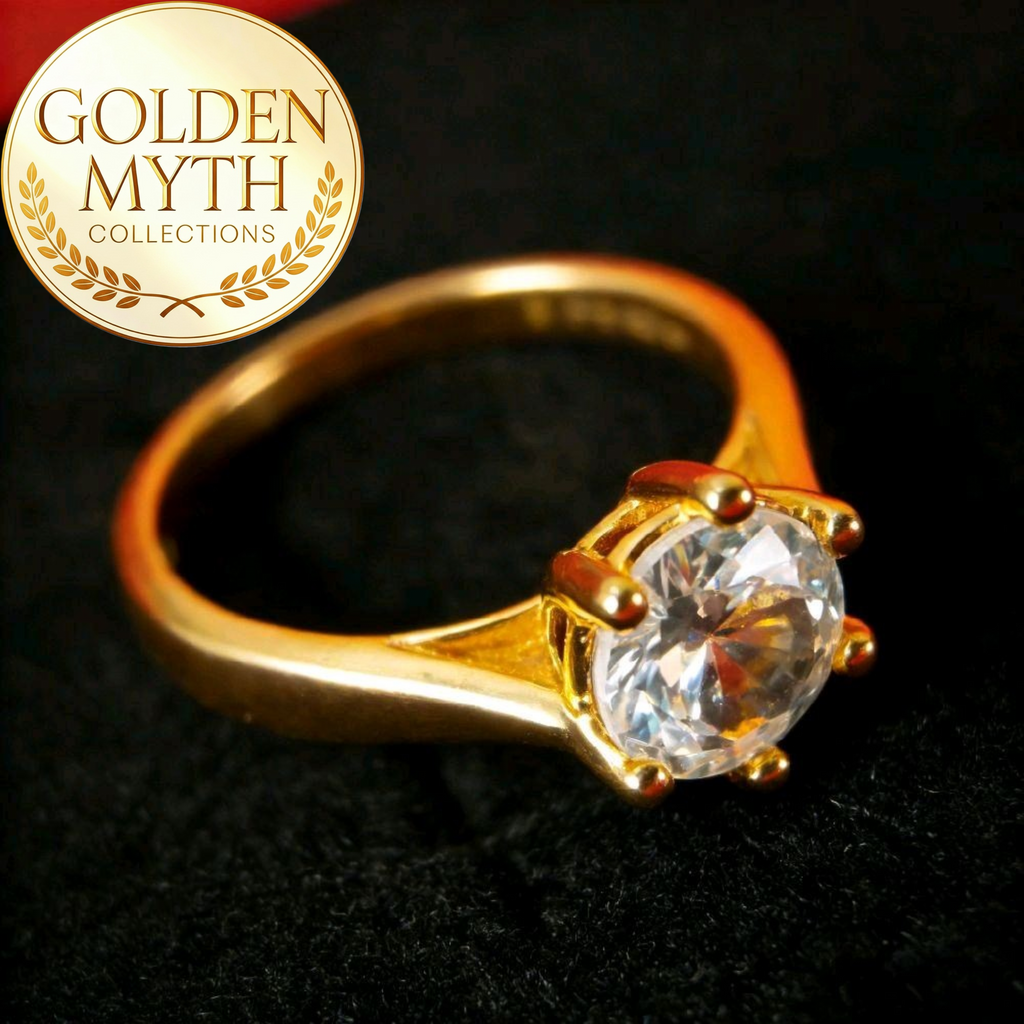 Cincin Belian Pentagon boleh laras | Emas GP Premium ( Gold Plated Premium 24 K)