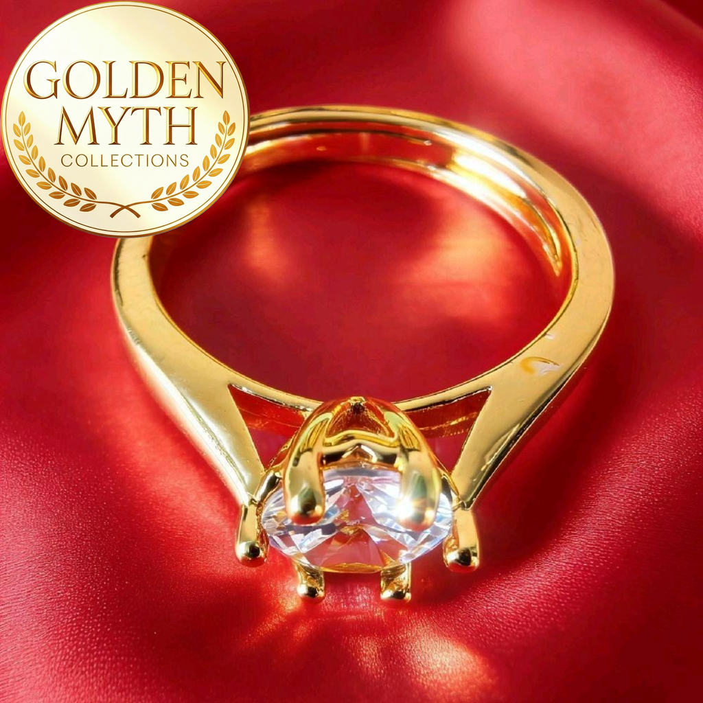 Cincin Belian Pentagon boleh laras | Emas GP Premium ( Gold Plated Premium 24 K)