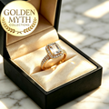 Adjustable SQUARE Gemstone Ring | Premium GP Gold (24K Premium Gold Plated)