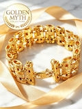 Myth.Co (57g) (LEBAR :20mm) Gelang corak HH | Emas Aloi GP Premium (Saduran Emas 24 K)