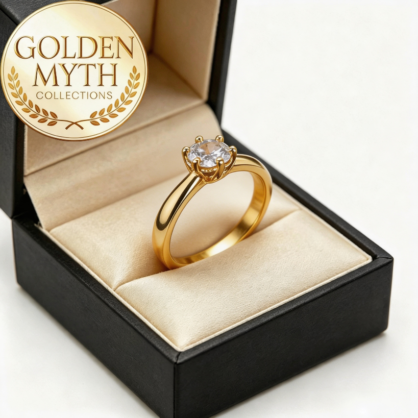 Cincin Berlian Pentagon boleh laras | Emas GP Premium (Gold Plated Premium 24 K)
