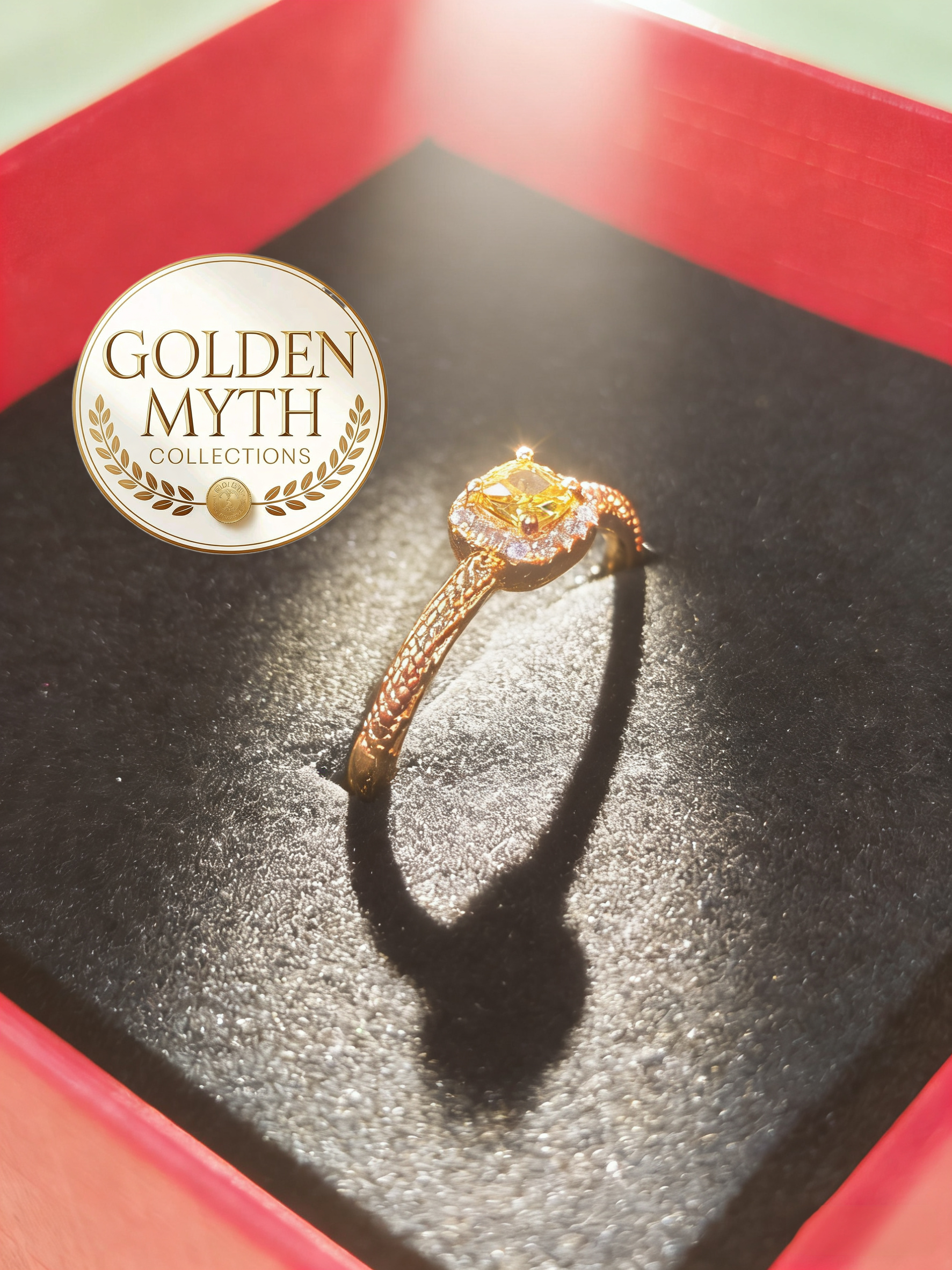 Adjustable YELLOW GEMSTONE RING | Premium GP Gold (24K Premium Gold Plated)