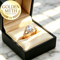Cincin Lilitan Bulat Permata boleh laras | Emas GP Premium ( Gold Plated Premium 24 K)