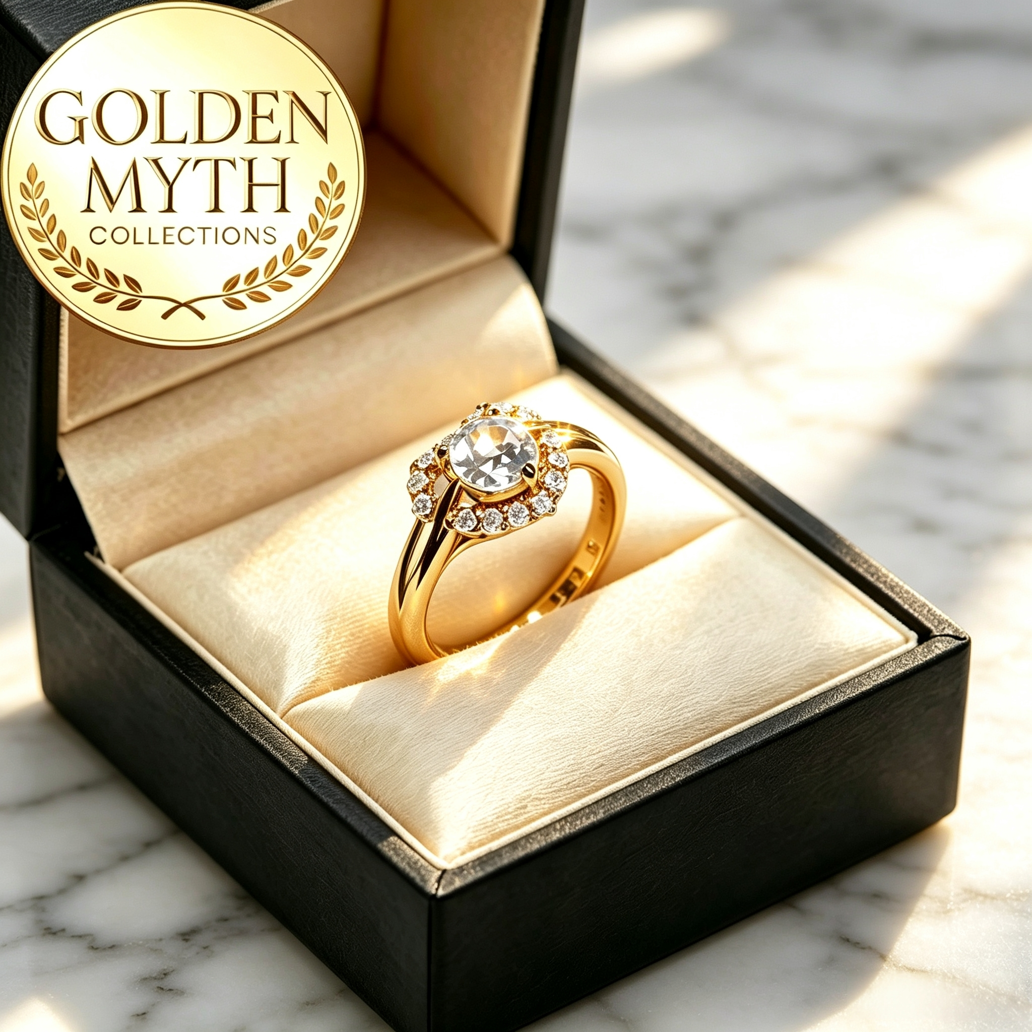 Cincin Lilitan LOVE Permata Boleh Laras | Saduran Emas Premium 24K