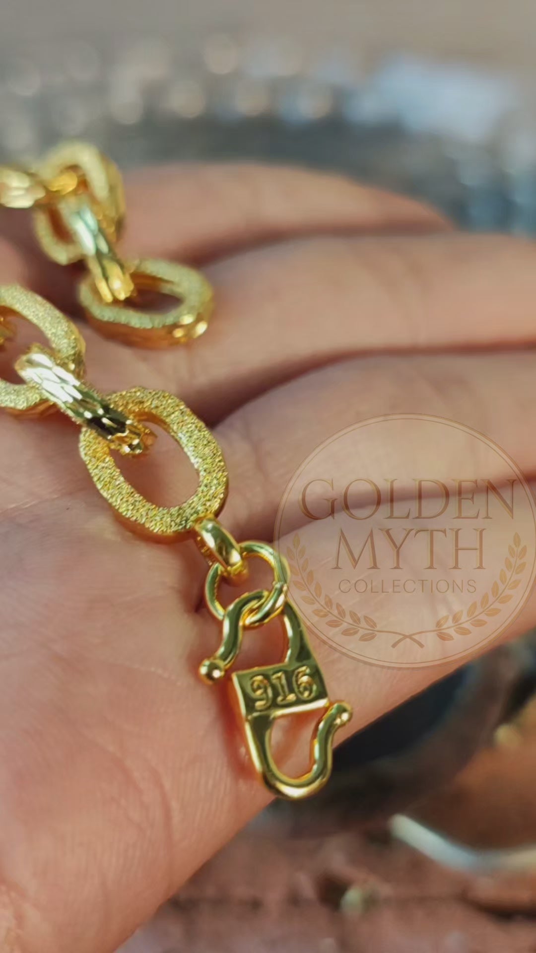 GELANG SAUH 0.8cm LEBAR | Emas Aloi GP Premium ( Gold Plated with 24 K)