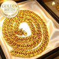 Myth.Co Rantai Leher Lipan Adira Berpasir (1.3cm)| Emas Aloi GP Premium ( Gold Plated with 24 K)