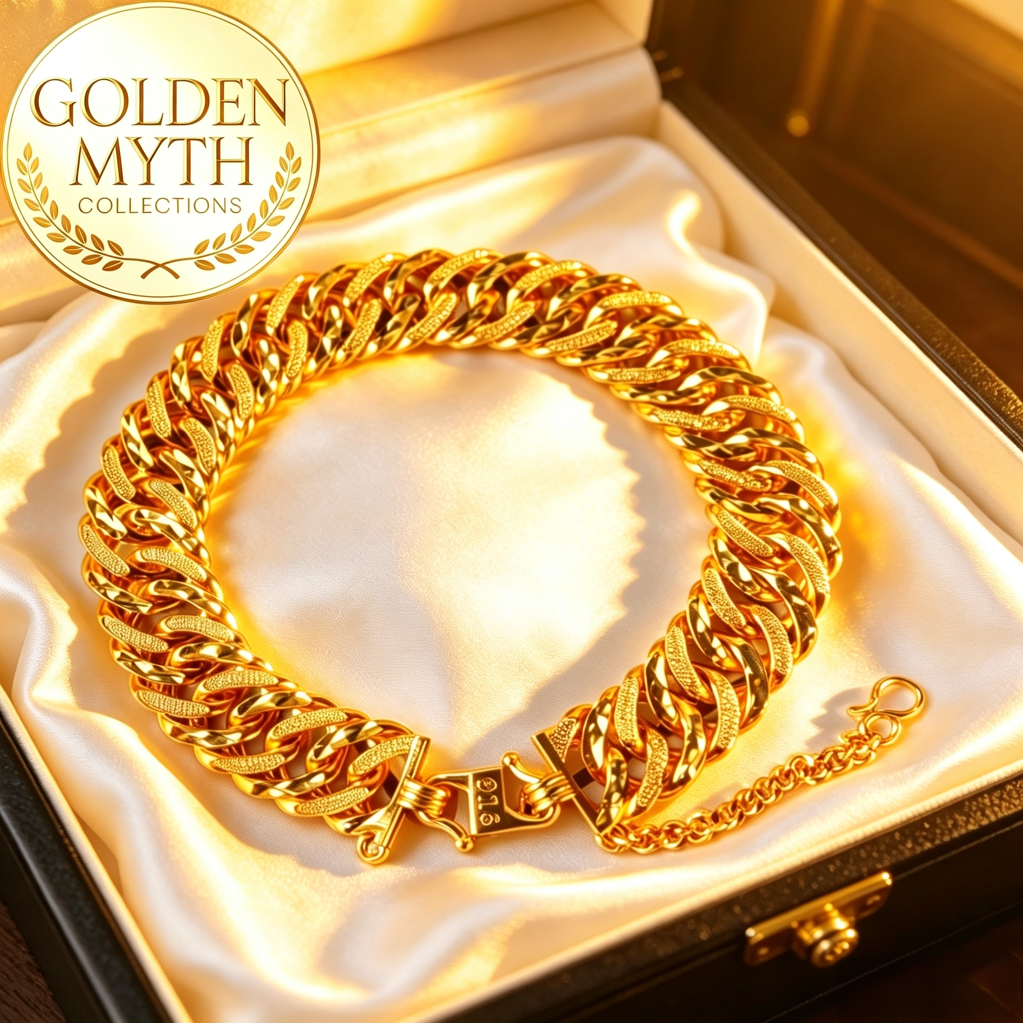 (31g LEBAR:1.3cm) Rantai tangan Lipan Adira | Emas Aloi GP Premium (Gold Plated with 24 K)