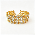 (57g) (LEBAR :22mm)  Gelang Jejaring | Emas Aloi GP Premium ( Gold Plated with 24 K)