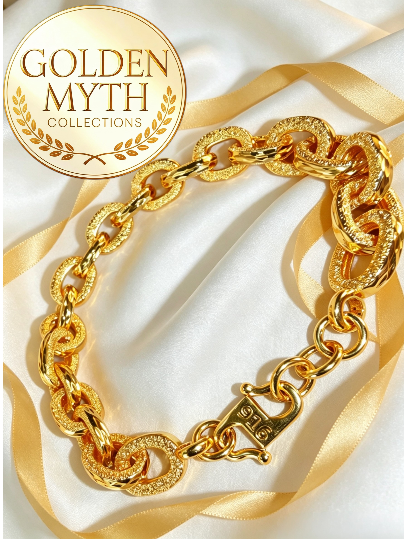 GELANG SAUH 0.8cm LEBAR | Emas Aloi GP Premium ( Gold Plated with 24 K)